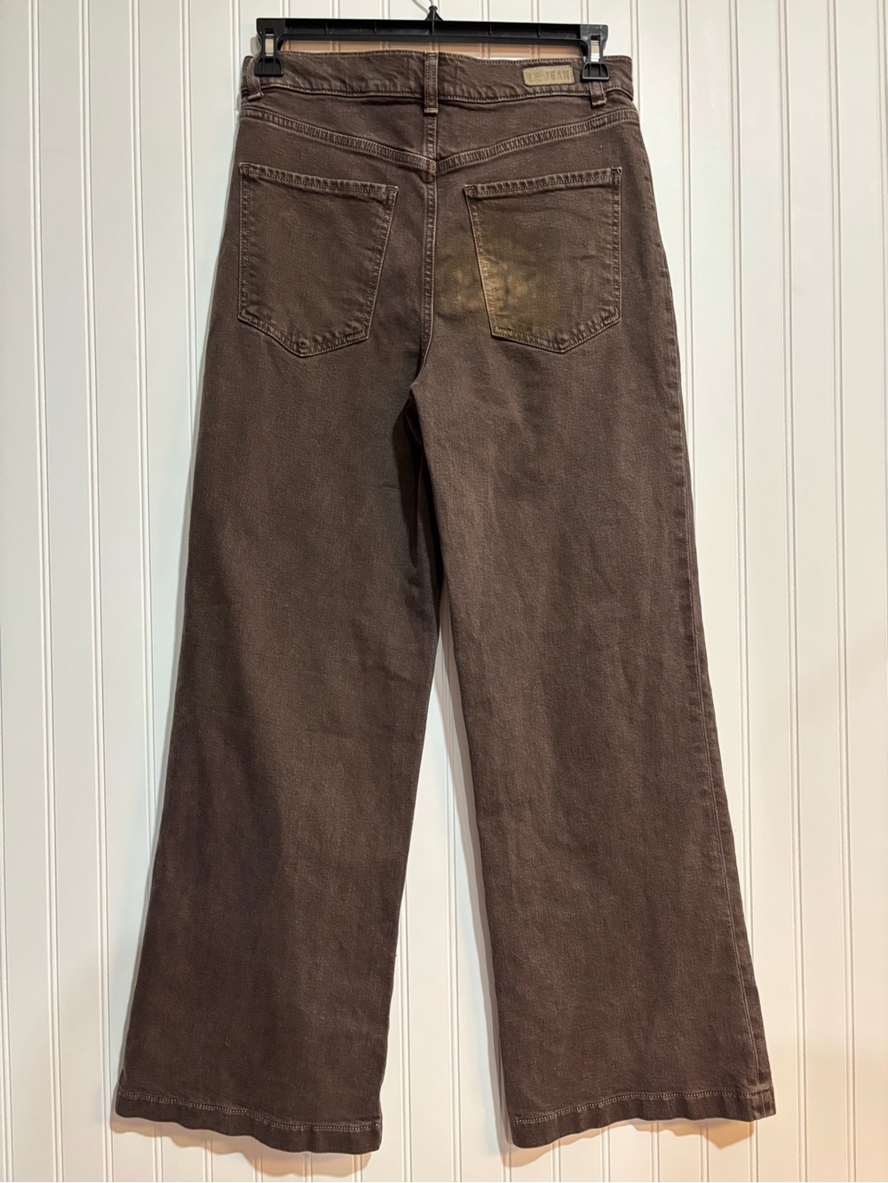Wide Leg High-Rise Jeans in Chocolate Brown - Picture 6 of 8